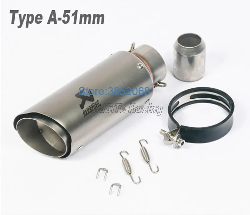 Универсальный 51 мм 61 Akrapovic выхлопной мотоцикл спортивный автомобиль глушитель