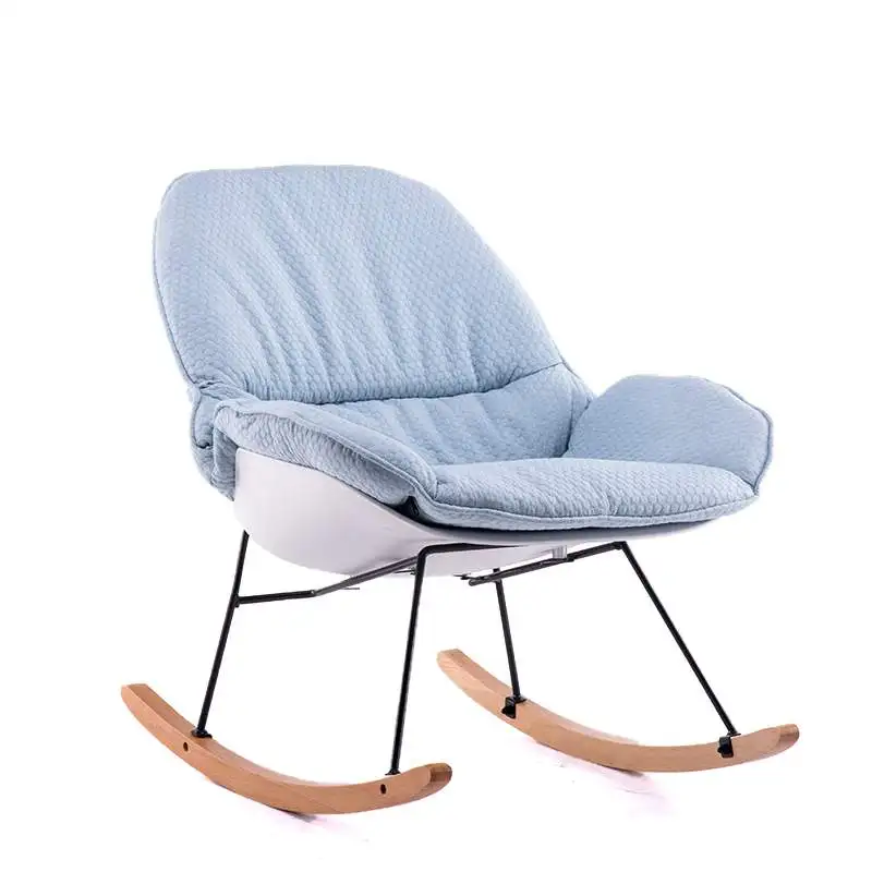 

Nordic wood rocking chair lazy couch balcony leisure rocking chair sofa chair simple nap chair