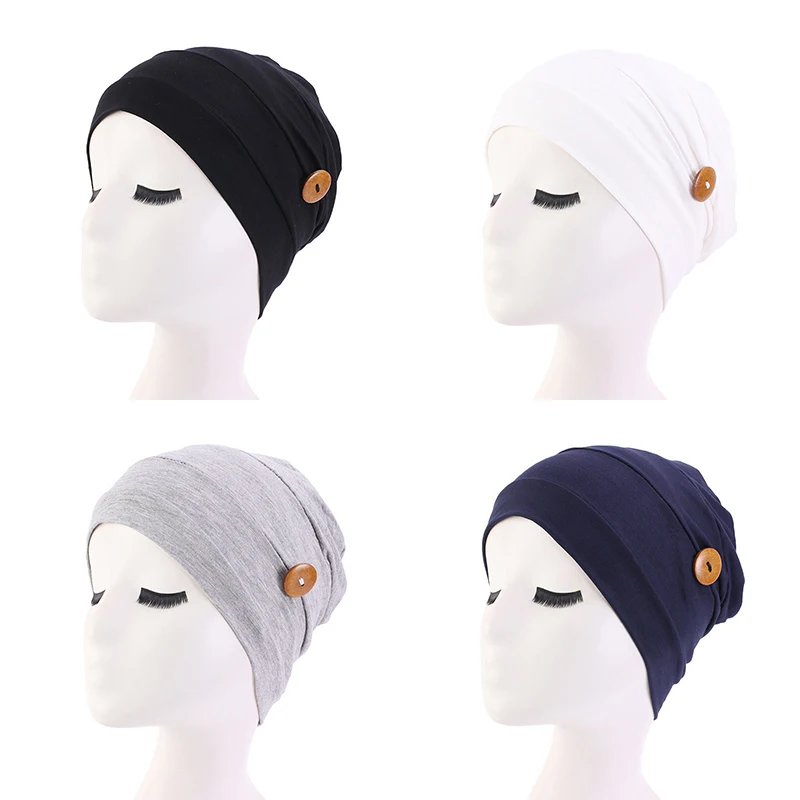 

2020 Full Cover Inner Hijab Caps Muslim Stretch Turban Cap Islamic Underscarf Bonnet Solid Color Women Turbante Hat