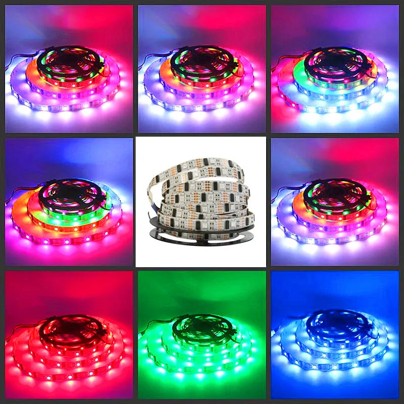 WS2801 RGB Светодиодная лента 32 пикселя/светодиода/м быстрая передача данных и часы
