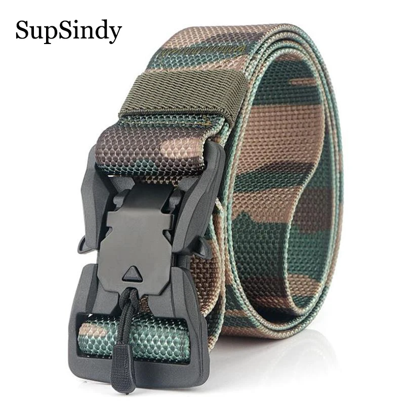 

SupSindy Military Army Combat Tactical belts for Men Quick Release Buckle Man's Canvas belt nylon Training Waistband male strap