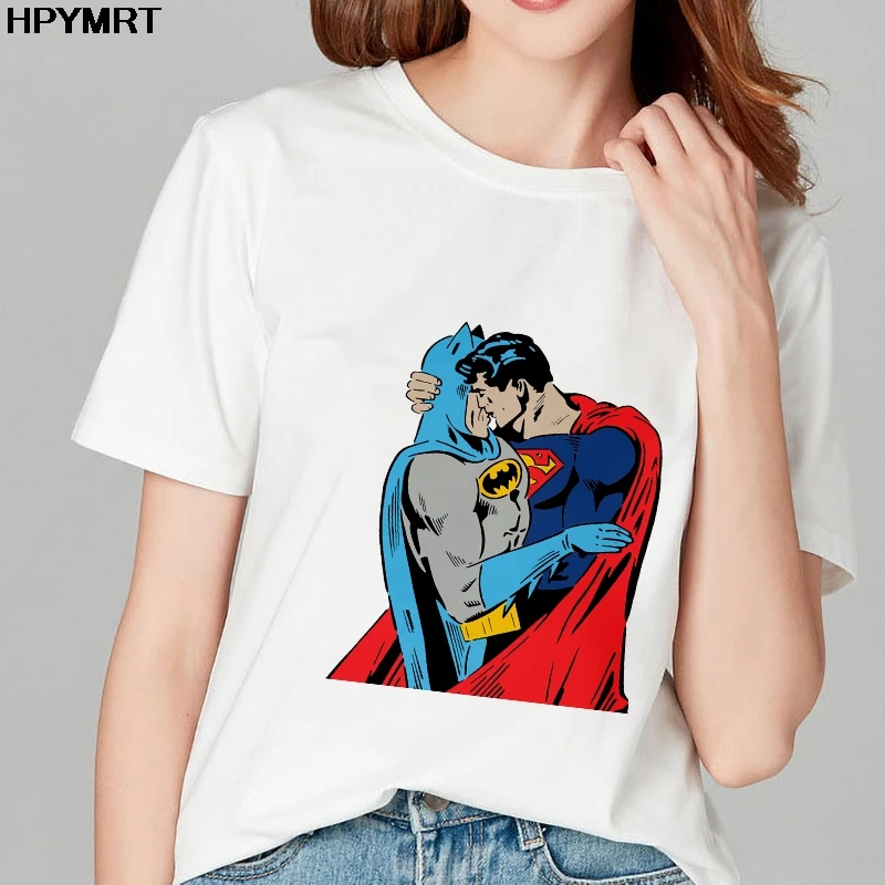 2020 Новая летняя забавная Футболка с принтом супергероя Женская Harajuku эстетика