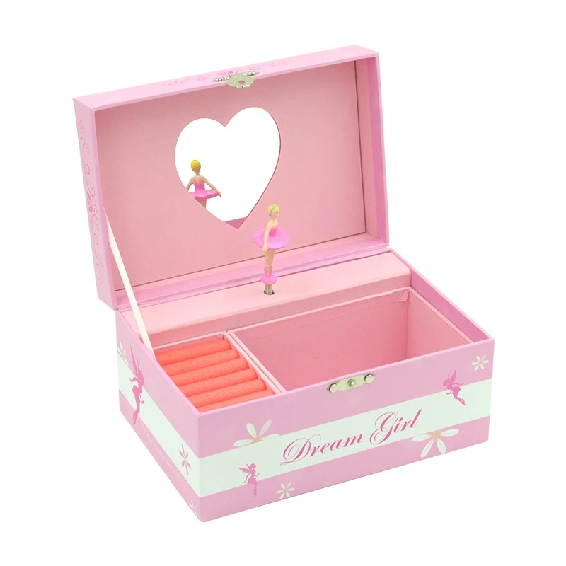 

Creative Music Box Gift Wooden Desktop Ornament Ballet Girl Miniature Music Box Creative Classic Home Decor with Mirror