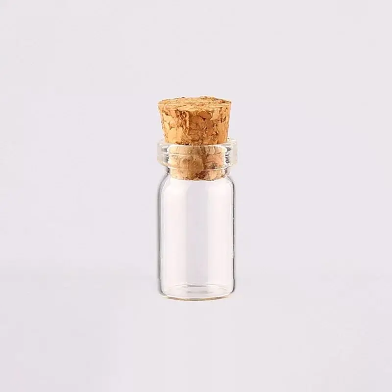 20pcs 0 .5ml Mini Glass Bottles Empty Sample Jars with Plastic/ Silicone /Cork Stoppers for DIY Craft Decoration Storage bottle |