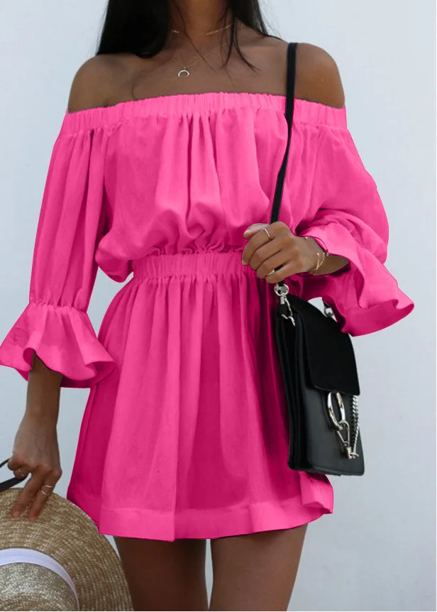 

Women's Clothing Explosion New off-Shoulder Dress