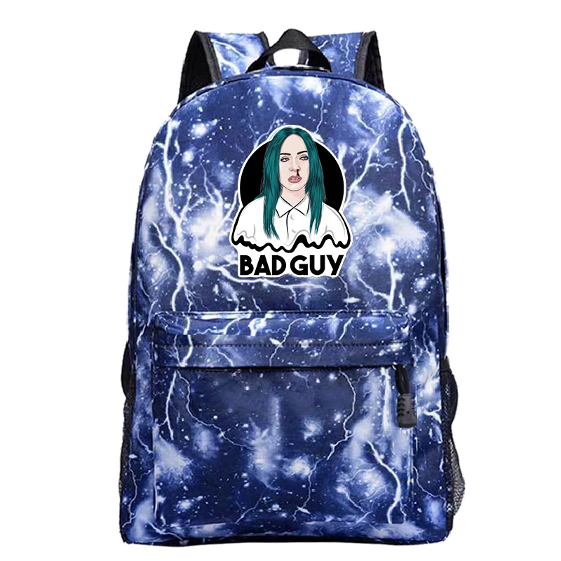 13 Plecak DJ Singer школьный Billie Eilish рюкзак и сумка A Dos Bad Gay Bookbag Bolso Mujer школьные сумки для девочек-подростков на молнии 8 - Цвет: 13