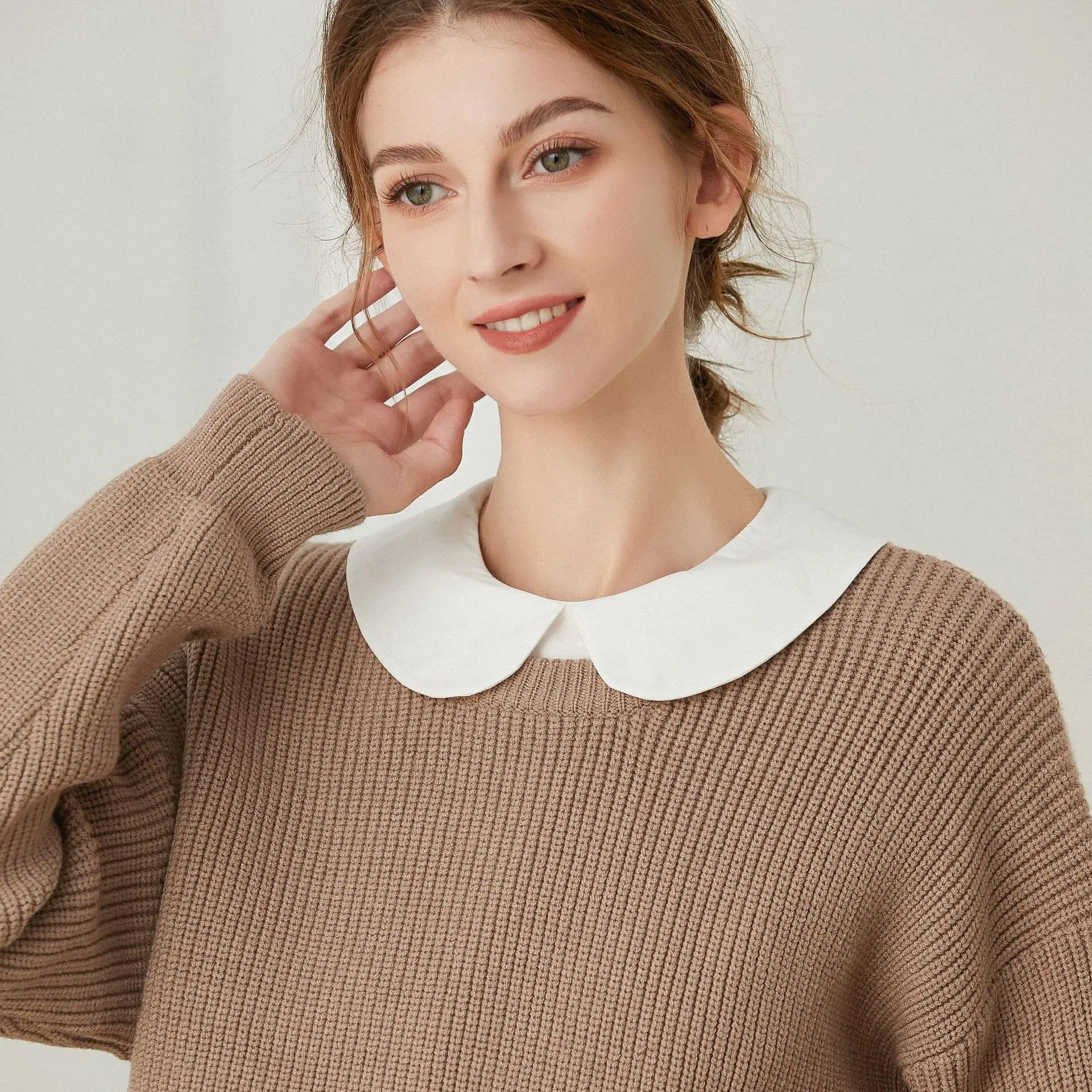 

Women's Doll Lapel Fake Collars for Sweater Dress Decorative Female False Collar Stand Shirt Detachable Collar Faux Collar