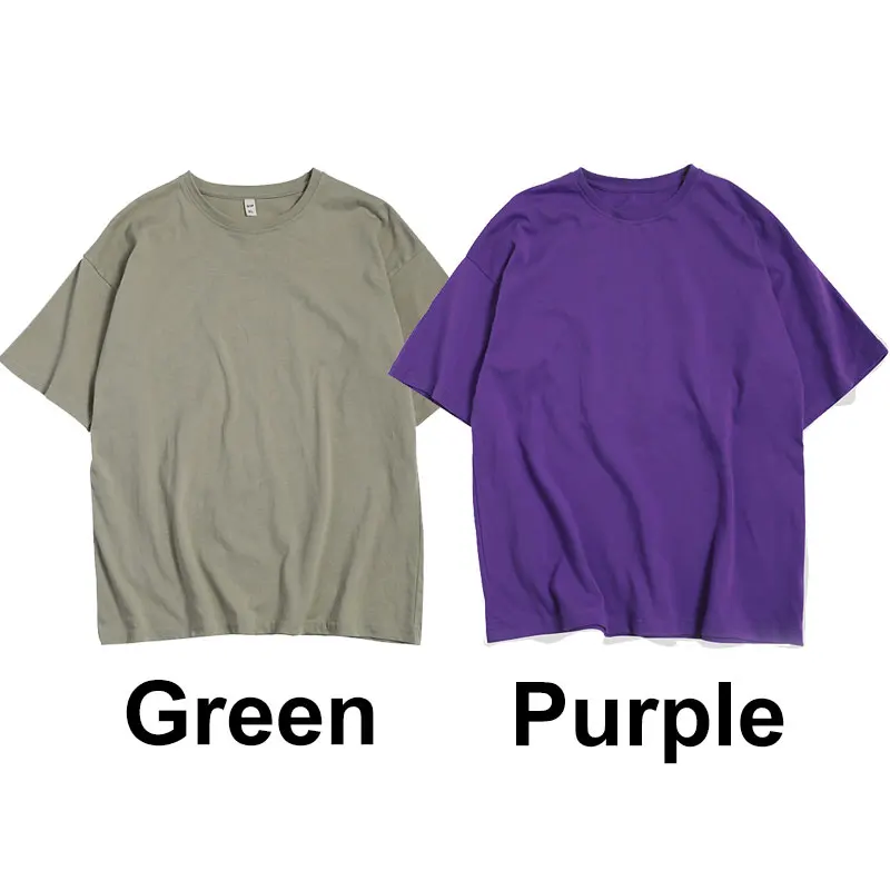 Green-Purple LAPPSTER дропшиппинг Harajuku Твердые смешные футболки лето мужские цветные хип-хоп футболки Высокое качество хлопок белые топы тройники - Цвет: Green-Purple
