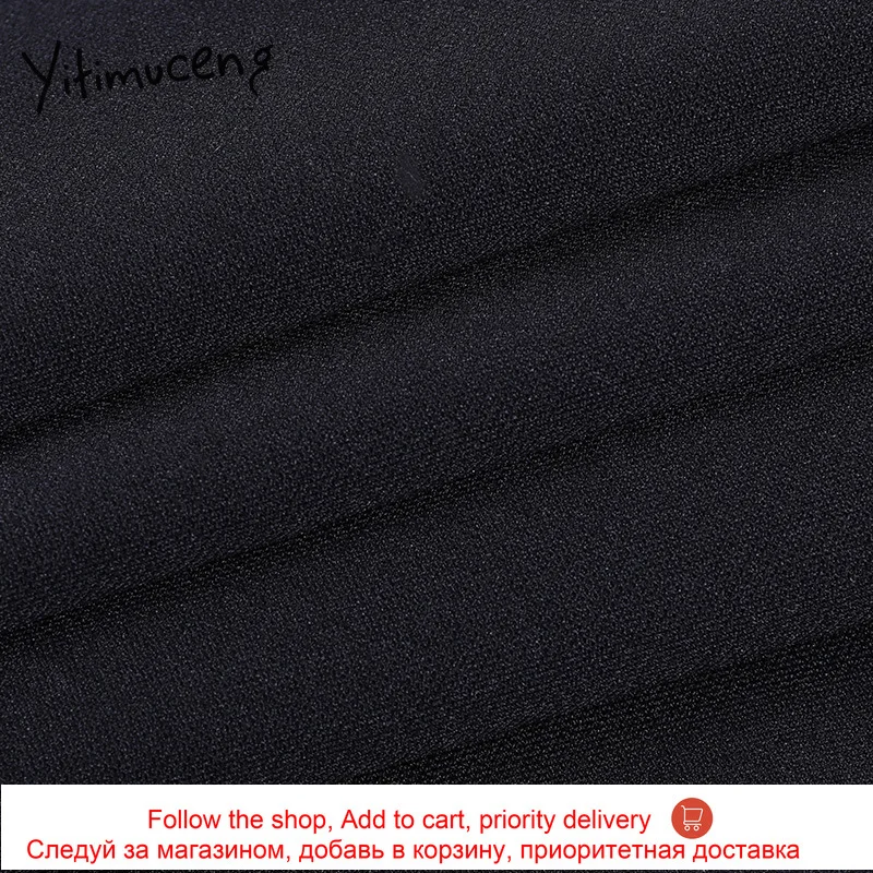 

Yitimuceng Spaghetti Strap Sexy Patchwork Black Split Dress Partty Club Summer 2021 Pullover Sleeveless Lady Dresses Empire