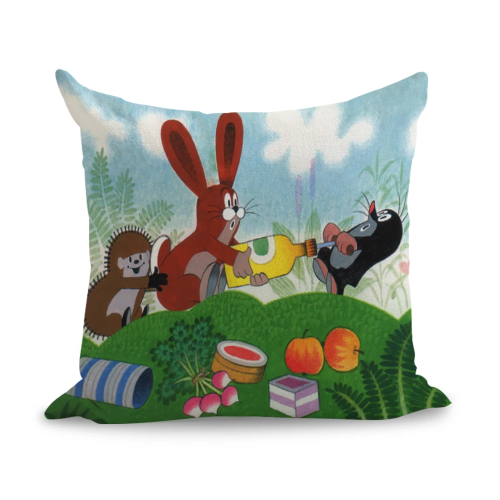 Чешская с героями комиксов крот моль Подушка евро крышки декоративные массажер