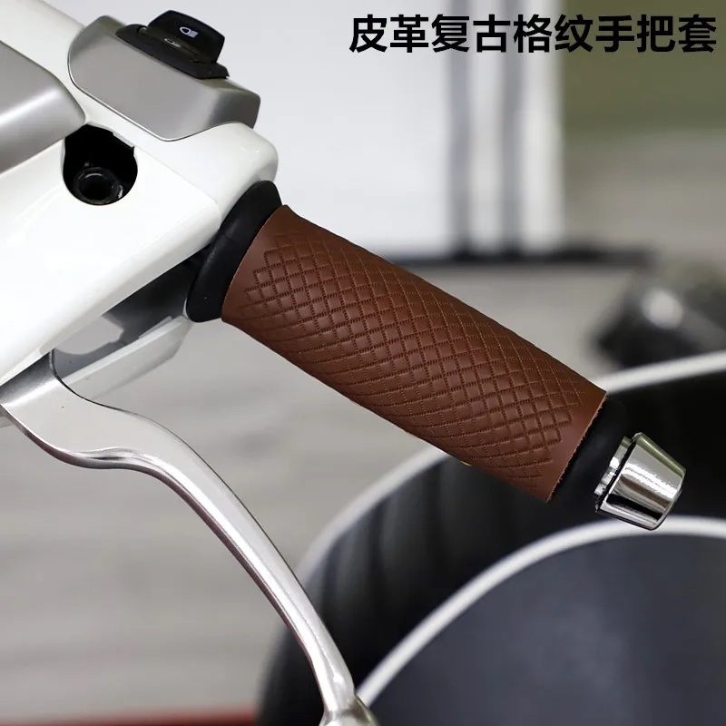 Кожаный чехол для мотоциклетного руля Cafe Racer Moto нескользящий держатель скутера