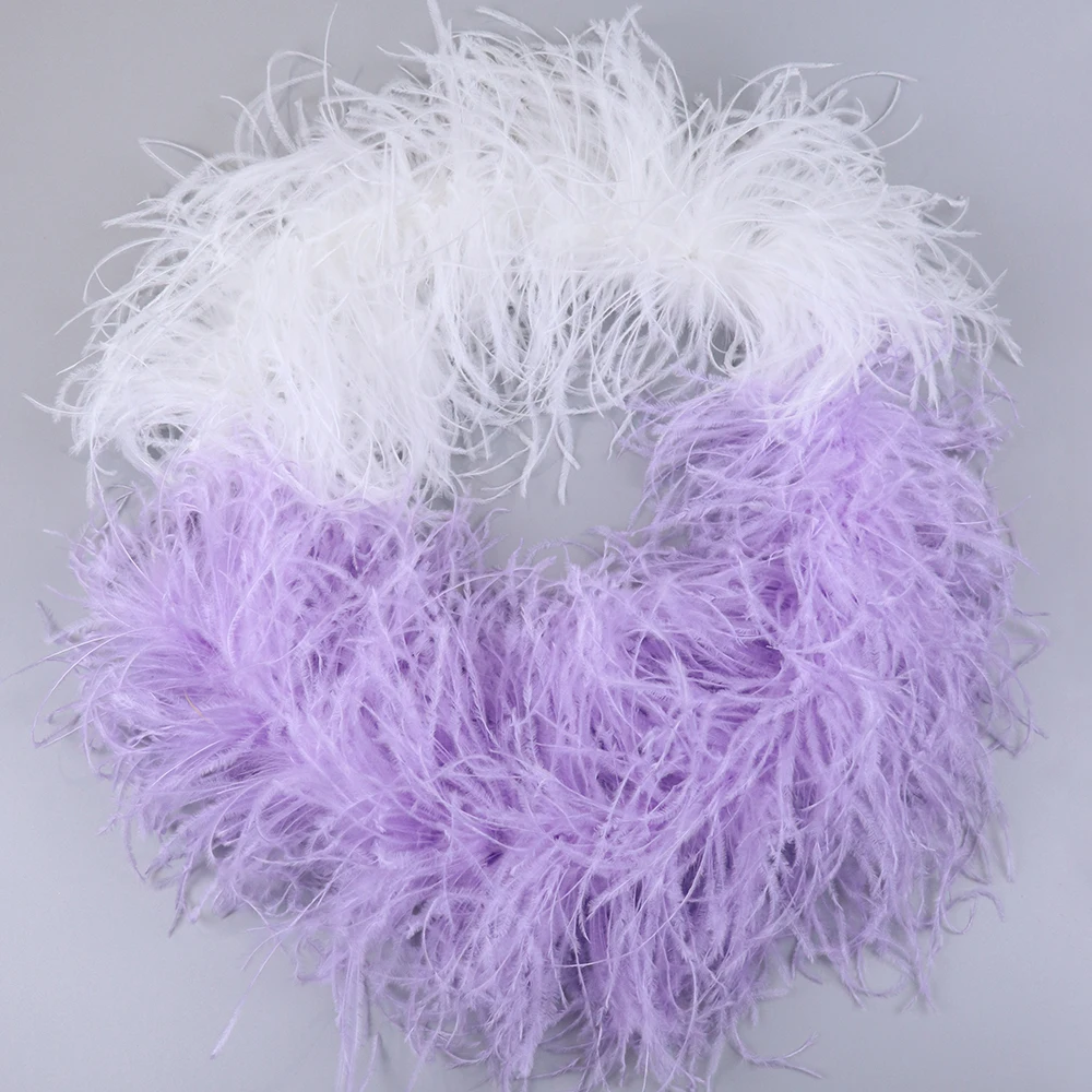 6 слоев окрашенные пушистые Страусиные боа шали свадебное платье для косплея