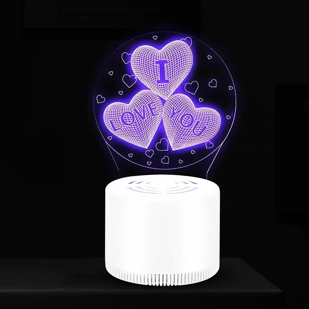 I love you Светодиодный светильник против комаров Жук Zapper UV с питанием от USB фотокаталитическая ловушка для комаров лампа вредитель средство от насекомых ночник для ребенка - Цвет: I love you