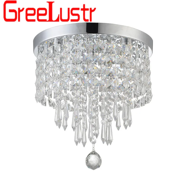 Современная хрустальная Светодиодная потолочная люстра K9 круглый светильник с