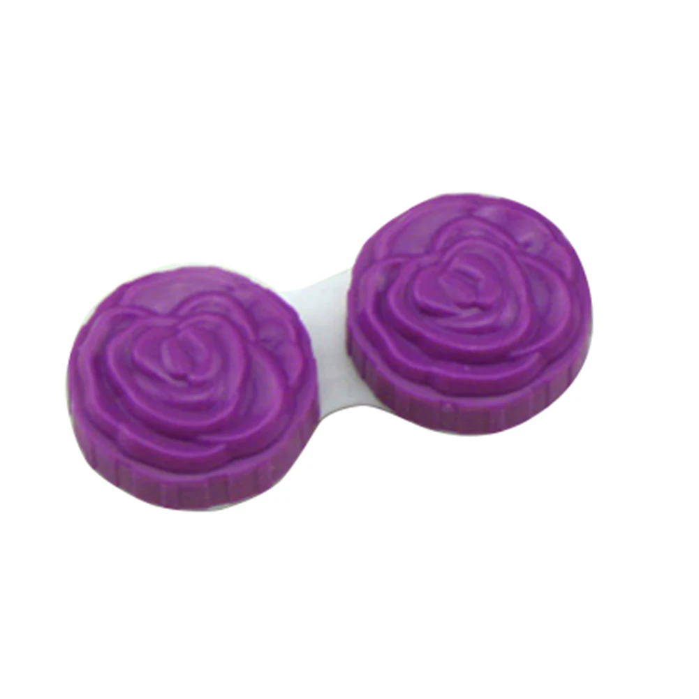 Цветочный контейнер для контактных линз карманный пластиковый чехол хранения