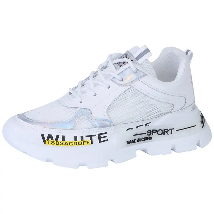 

Sports Footwear Women's Running Shoes 2021 Summer New Mesh Breathable Platform Increased All-match Student's Shoes