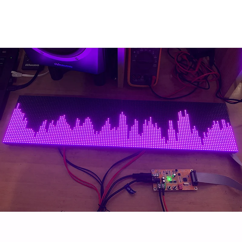 Профессиональный Полноцветный музыкальный спектр дисплей экран Аудио KTV