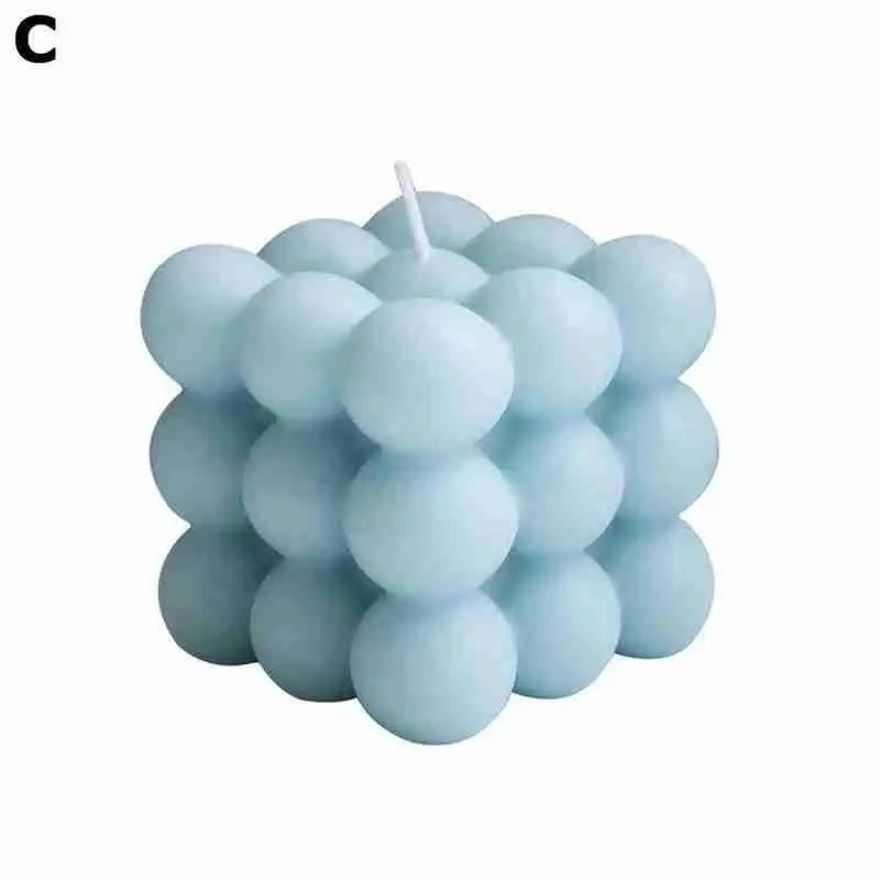 

2021NEW 1pc Cube Wax Fragrance Candle Bougie Rose Scented Candles Home Geometric Decoration Cube Wax Fragrance Candle