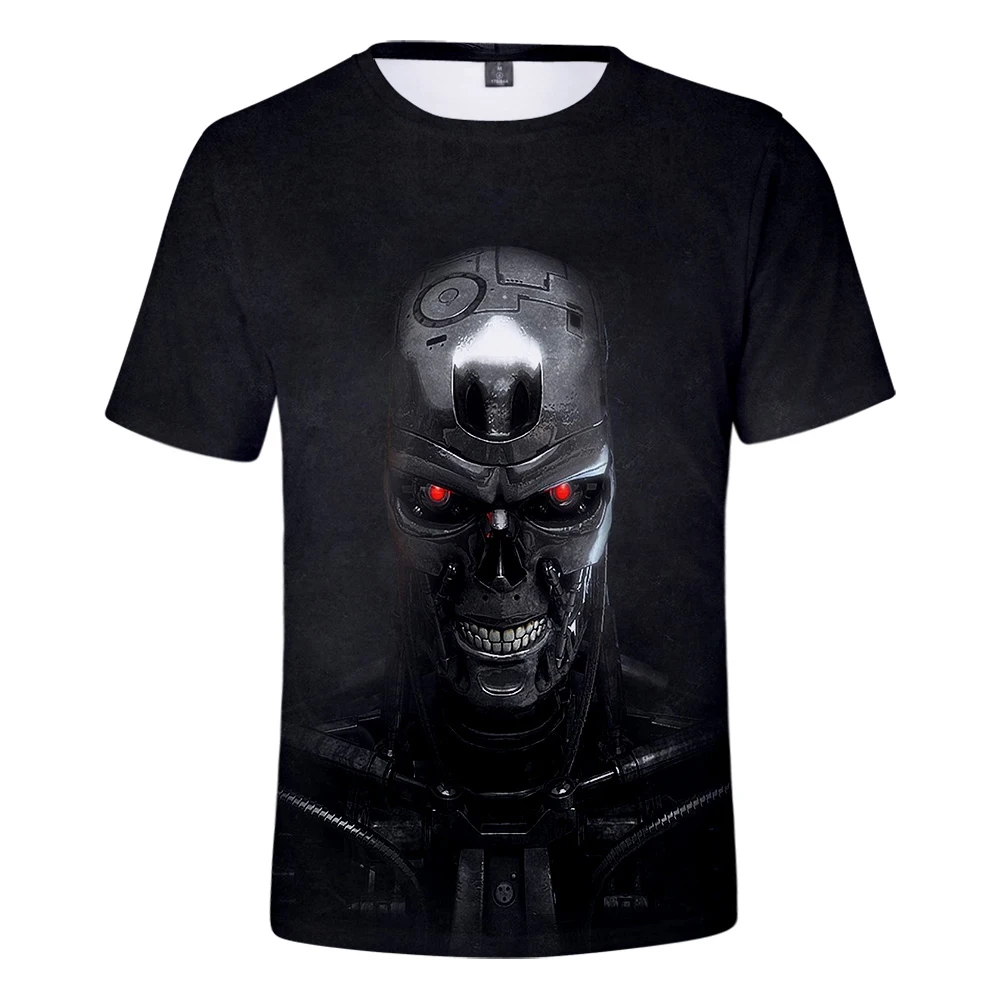 Новая модная брендовая футболка для мужчин/женщин с 3D принтом Terminator Dark definition