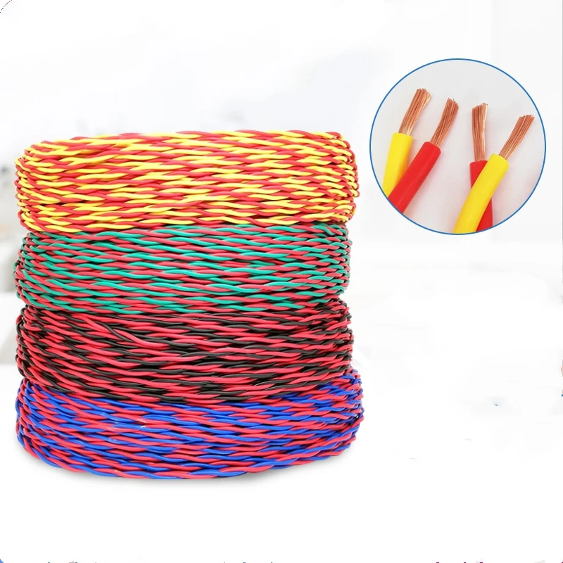 100 метров RVS кабель 20AWG 18AWG 17AWG 15AWG 13AWG 11AWG из чистой меди мягкий провод витая пара 2