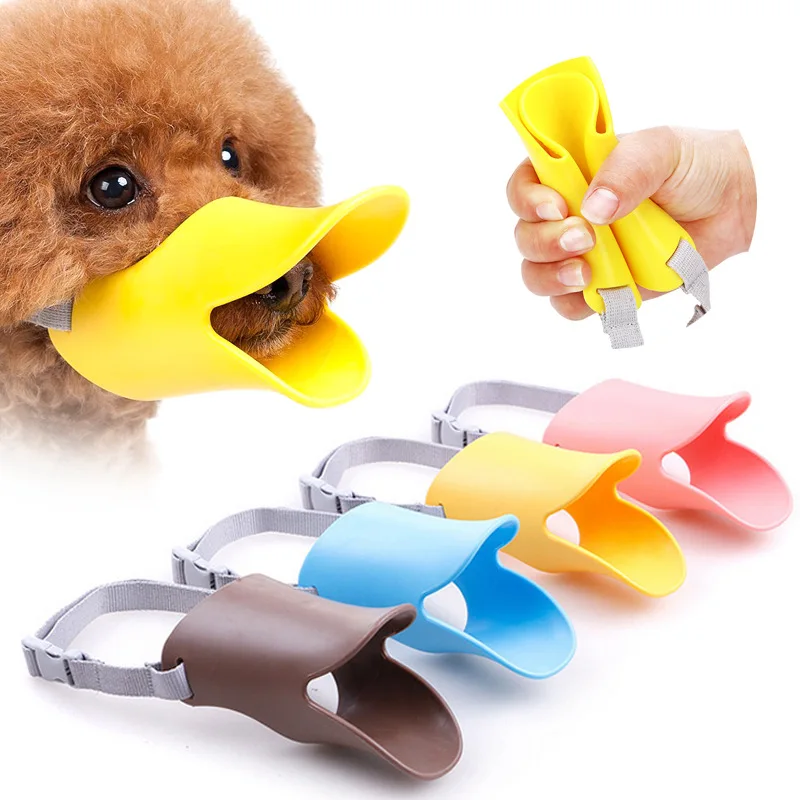 

Hond Snuit Silicone Leuke Eend Mond Masker Muilkorf Bark Bite Stop Kleine Hond Anti-Bite Maskers Voor Hond Producten huisdieren