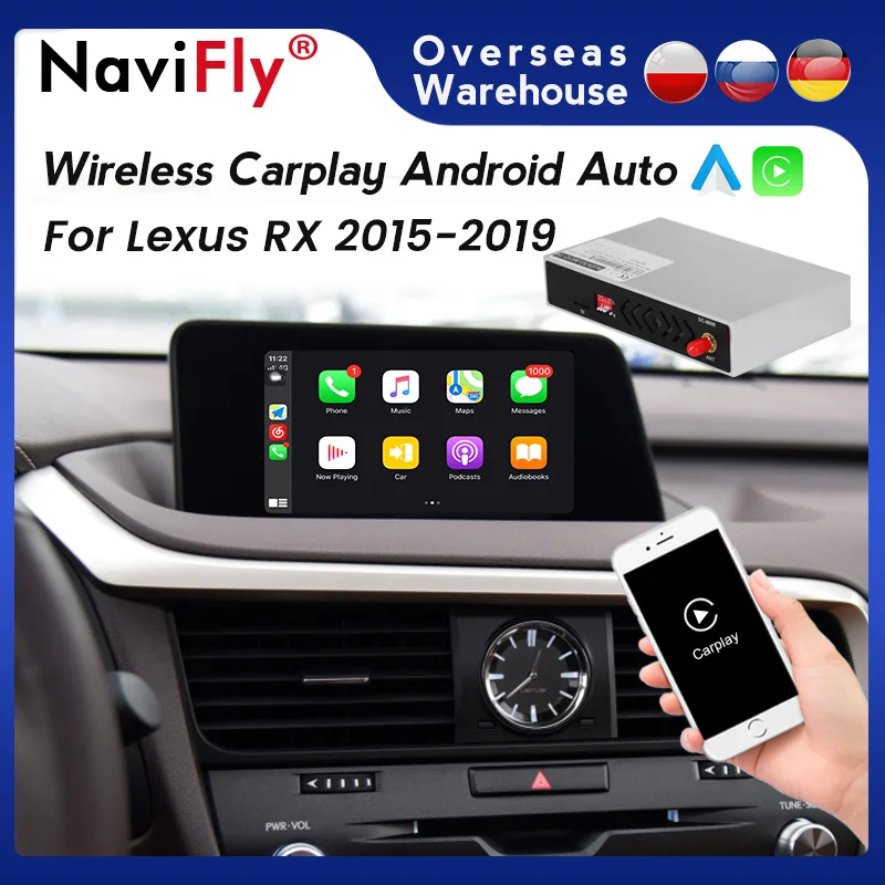 

Navifly Car Multimedia Wireless Apple CarPlay Box For Lexus RX 2015-2019 Android Auto Box Support Mirror-Link Music Phone