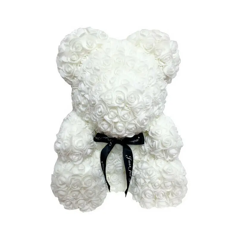 Искусственные вечерние украшения для дома 40 см розовые розы медведи цветы