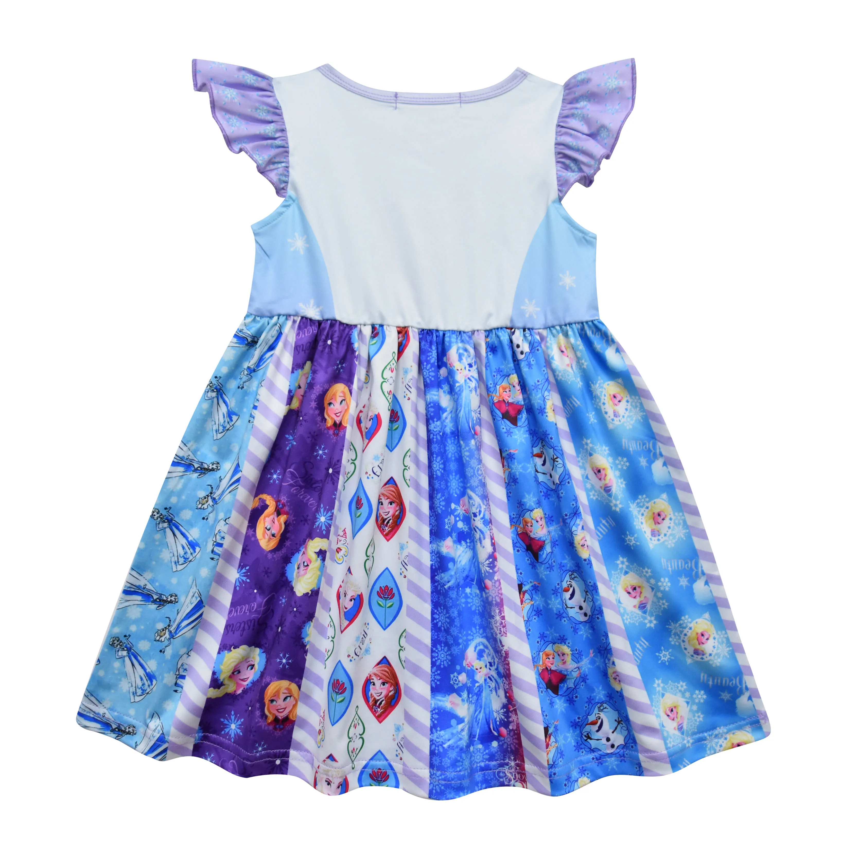 Children's wear Cartoon Long Sleeve Snow Queen Dress Anna Elsa Princess Christmas | Детская одежда и обувь