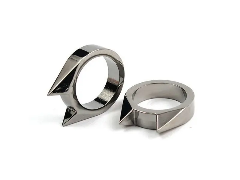 

Self-defense cat ear single finger buckle ring broken window ladies anti-thief men's outdoor products 1 finger buckle Ring