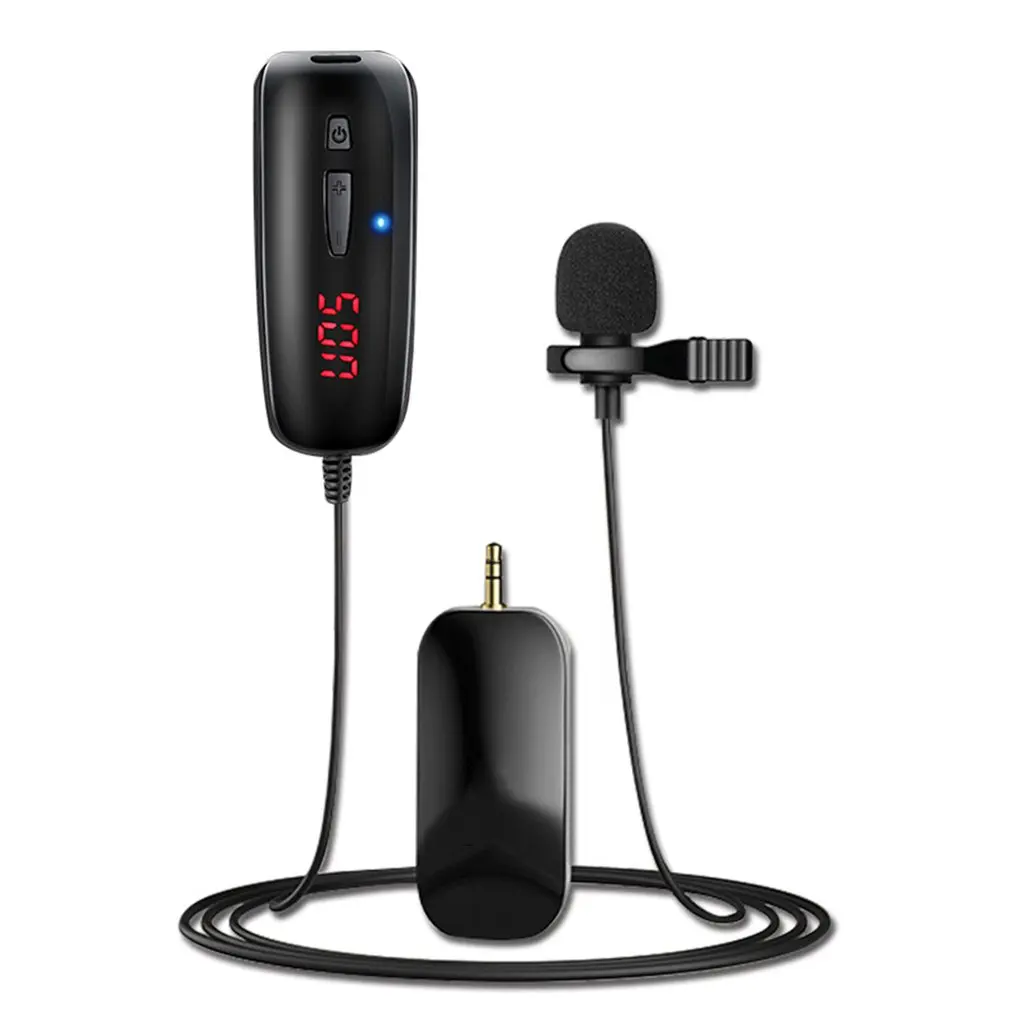 

UHF Lavalier Lapel Wireless Microphone Recording Vlog For Youtube Live Interview for Iphone Ipad PC Android DSLR microphone