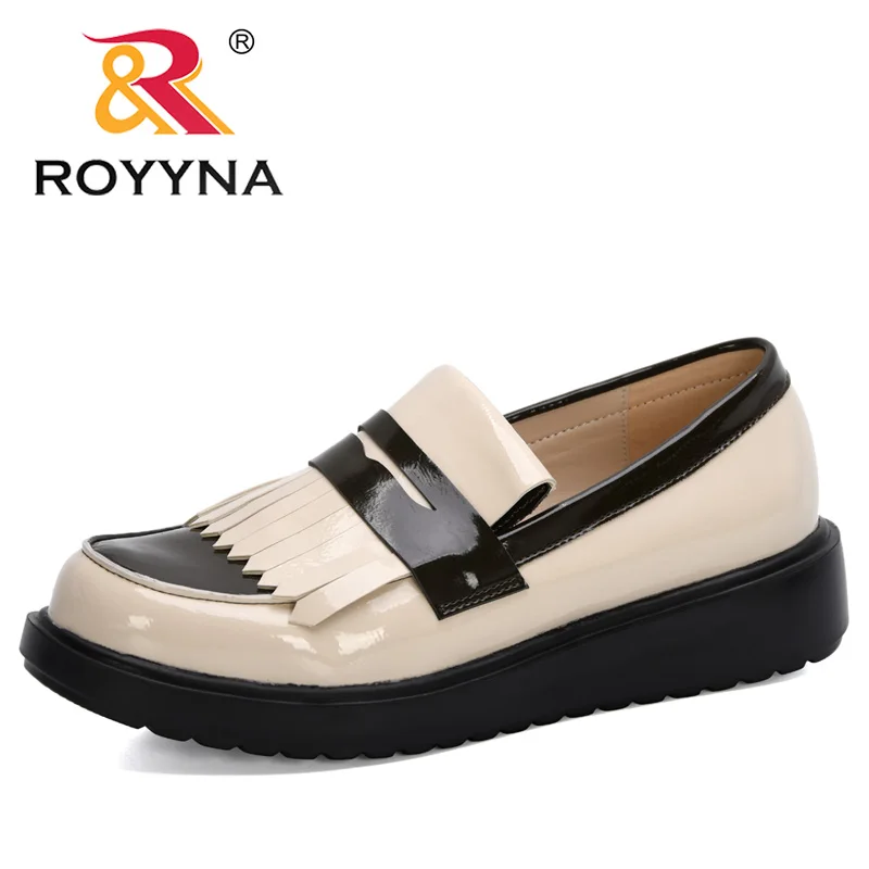 

ROYYNA 2020 New Designers Chunky Heels Sexy Women Pumps Elegant Office Lady Heeled Shoes Platform Mixed Color Dress Shoes Comfy