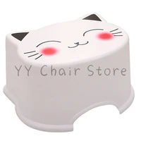 cute cartoon plastic children chair bench creative kids bathroom animal pattern stool cat kindergarten trumpet home furniture