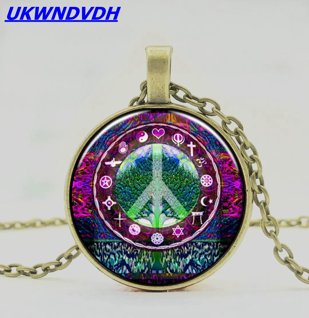 2019 цвет дерево жизни ожерелье из стекла в стиле ретро модное с подвеской|Ожерелья