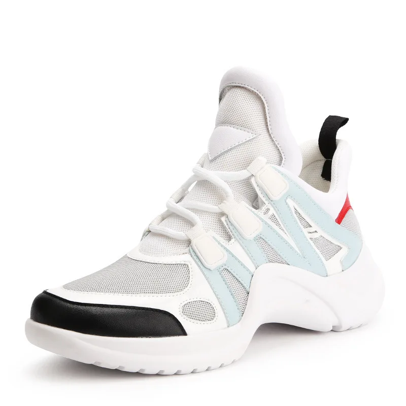 Женские Дизайнерские кроссовки на платформе беговые шнуровке Спортивная