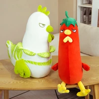 1pc 5060cm cute cartoon chicken doll soft stuffed cabbage chili chicken plush toy lovely home decor sleep pillow for kids gifts