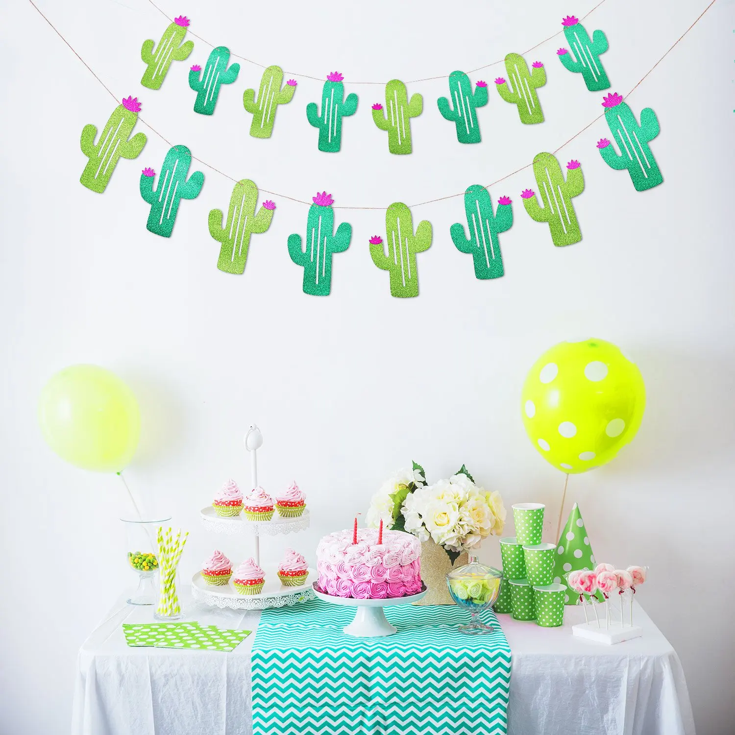 Гирлянда с кактусами баннер флаг флажки гирлянда сувениры для вечеринки
