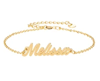 melissa name bracelet women girl jewelry stainless steel gold plated nameplate pendant femme mother girlfriend best gift