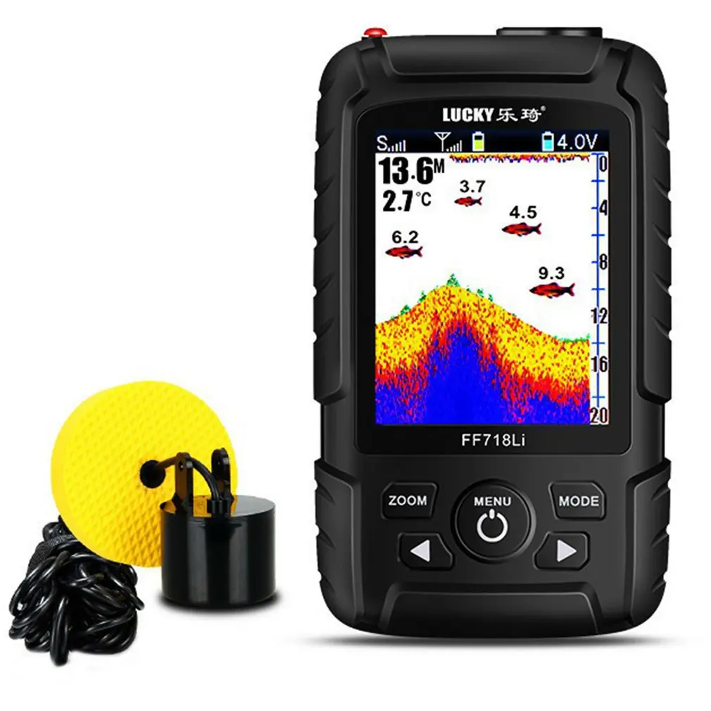 

Portable Fish Finder Monitor 2 in 1 200KHz/83KHz Dual Sonar Frequency 328ft/100m Detection Depth Echo Sound