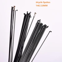 36pcs stainless steel bicycle spokes 14g mountain road bike spoke black color high strength bicycle spokes 257mm 293mm with cap
