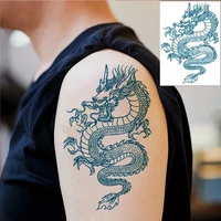 transfer waterproof temporary sticker big size chinese dragon fake tattoo water women men sexy beauty body cool stuff arm art