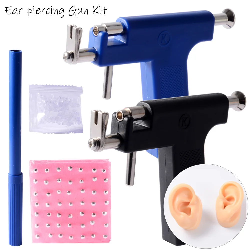 Пистолет Для Пирсинга Ушей тела носа пупка губ языка набор инструментов для