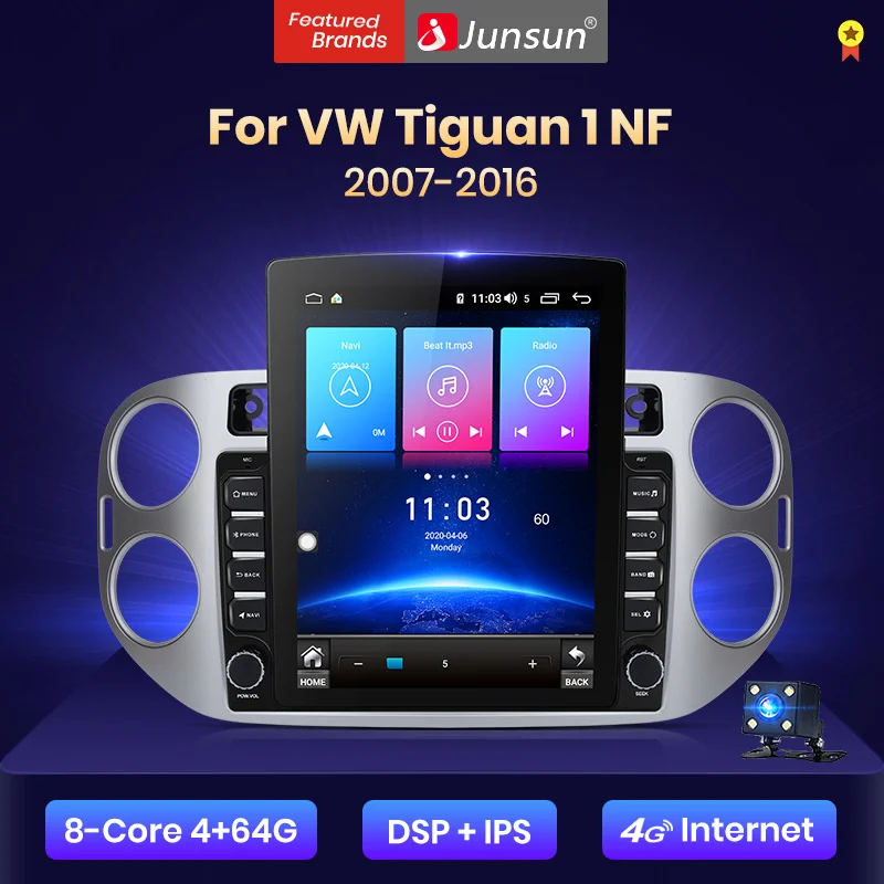 Автомагнитола Junsun V2Pro для Volkswagen Tiguan 1 NF 2006 2017 Android 8 4 + 64 ГБ|Автомагнитолы| |