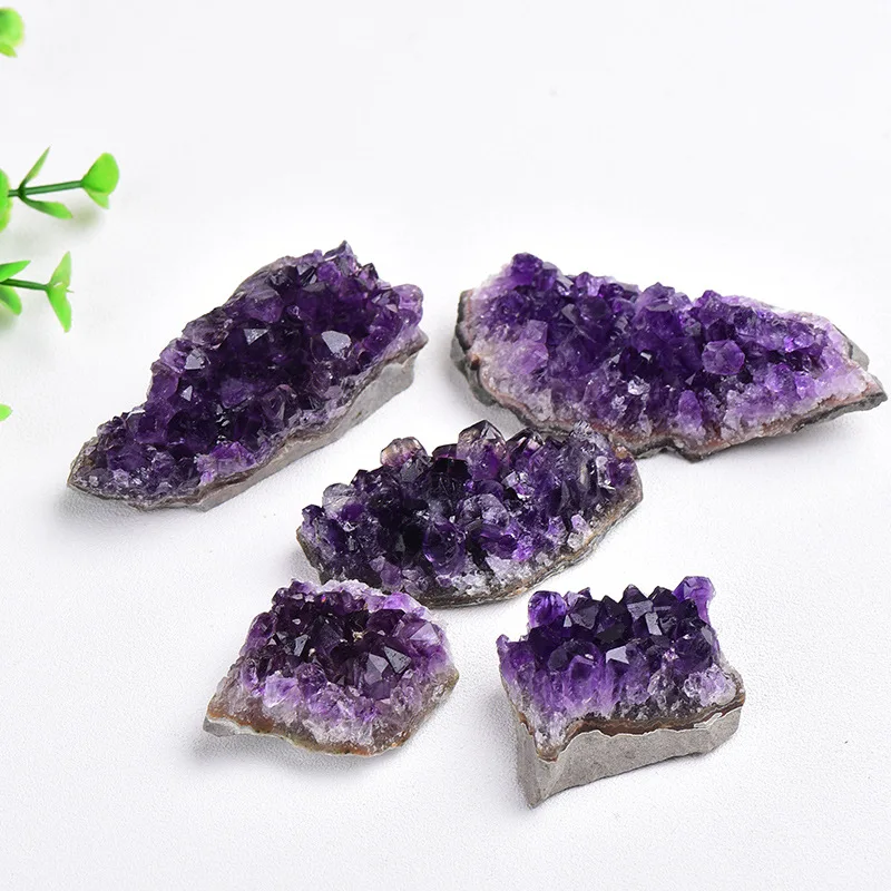 

Natural Amethyst Rough Stone Crystal Cluster Quartz Healing Mineral Specimen Home Decoration Ornament Purple Ore