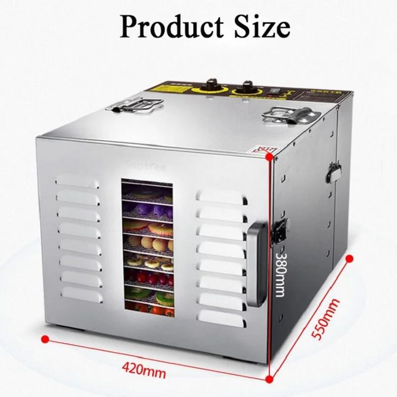 Дегидраторы для пищевых продуктов из нержавеющей стали домашнего сушеных