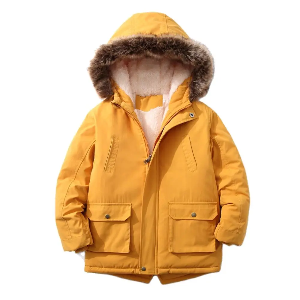 Детская куртка 2021 осенне-зимняя для мальчиков детей Теплая верхняя одежда с