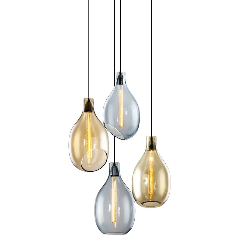 

Nordic Glass Pendant Lights Danish Wine Bottle Pendant Lamps modern Living Room Bedroom Kitchen Hanging Lamp Decor Luminaire