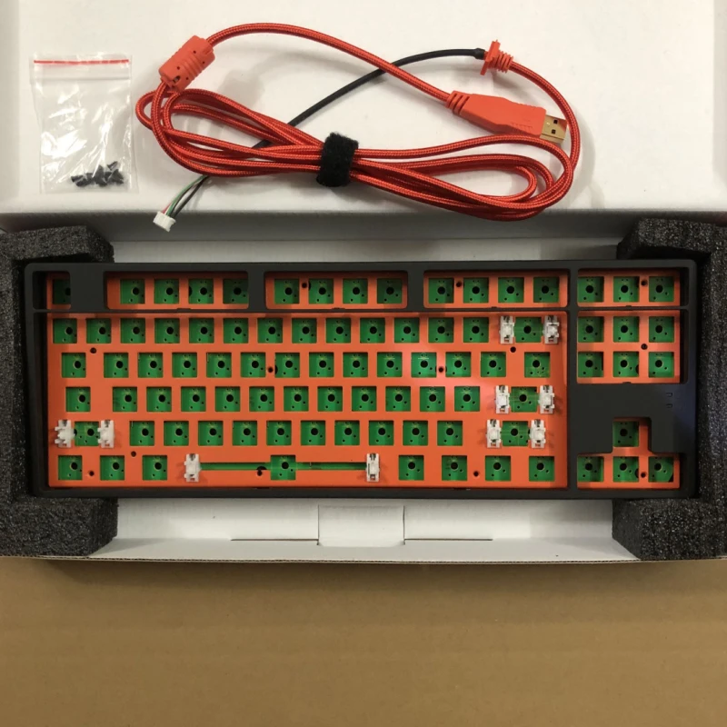 87 набор клавиатуры Механическая клавиатура TKL DIY kit PCB игровая доска Вишневый