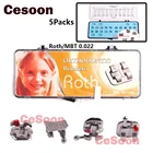 5 упаковок, Стоматологические Ортодонтические металлические скобки с сетчатым основанием, скобки для сварки Mini RothMBT Solt 0,022 крючков 3 4 5