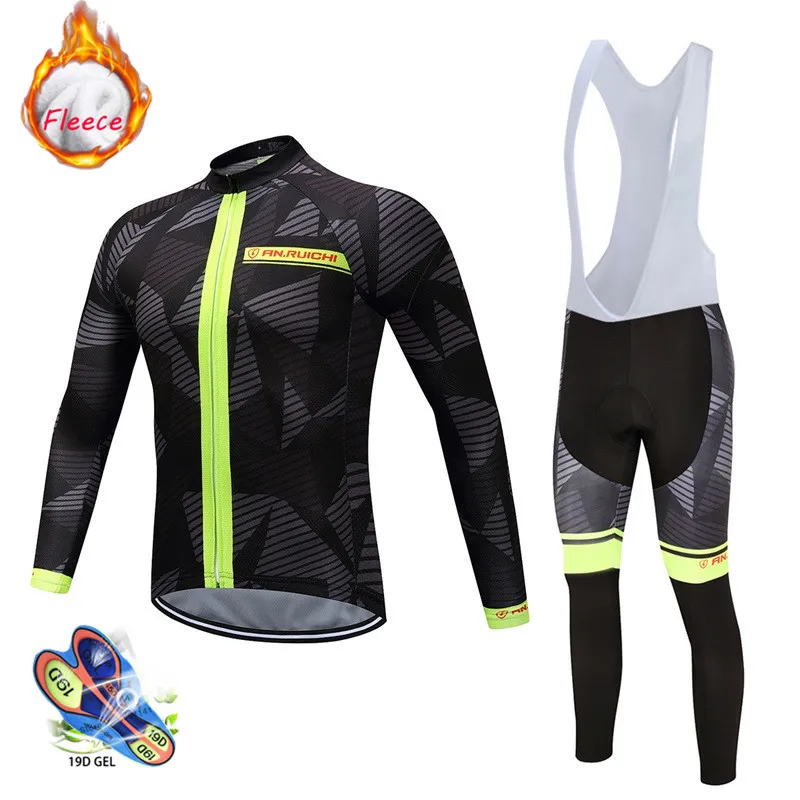 long cycling set 8 Новинка, зимний термальный флисовый комплект Джерси для велоспорта, дышащий, Ropa Ciclismo, мужская одежда с длинным рукавом для горного велосипеда, одежда для занятий спортом на открытом воздухе - Цвет: long cycling set 8