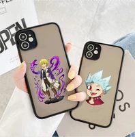fashion anime seven deadly sins cellphone bumper clear matte pc back phone case for iphone 11 12 13pro xs max 6 6s 7 8 plus x xr